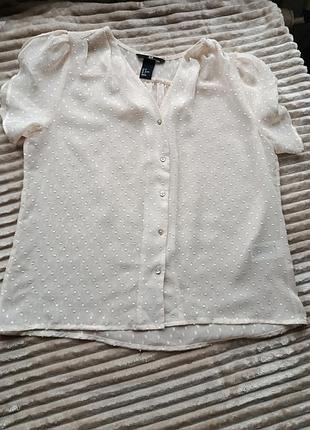Блуза  прозора у горошок,h&m, розмір m. 2