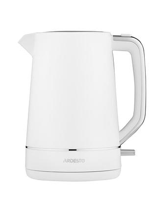 Електрочайник ardesto otter ekl-450w white, 1.7 л, 2200 вт, пластиковий корпус