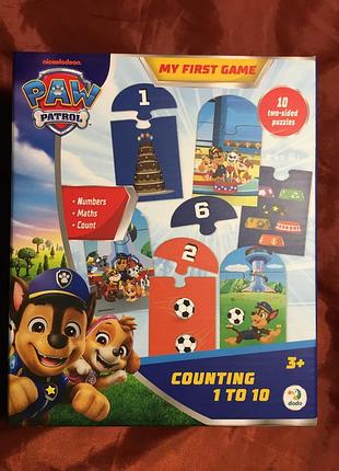 🎁 навчальна гра paw patrol "лічба від 1 до 10" dodo