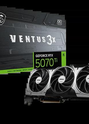 Відеокарта rtx 5070 ti 16gb gddr7 ventus 3x oc msi (geforce rtx 5070 ti 16g ventus 3x oc)