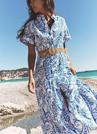 Летнее платье zara из прошвы вышивка кружево кроше ришелье