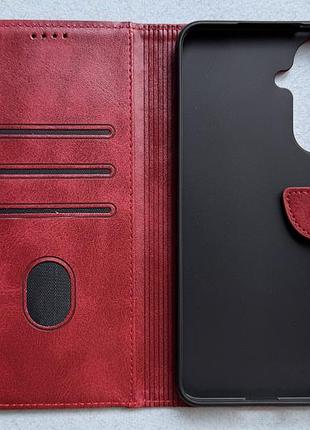 Samsung galaxy a57 чехол-книжка wave fold red красный высококачественная искусственная кожа слоты для карт