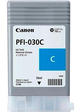 Чернила для принтера canon pfi-030 cyan 55 мл (3490c001aa)