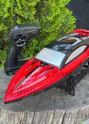 Катер на радіокеруванні aqua flash 45см червоний, човен на пульті управління, корабель на радіоуправлінні