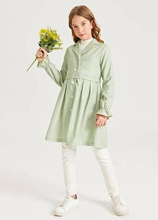Платье, пальто для девочки shein мятный в горошек (jit7074222 mint (152 см (11-12 лет))