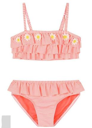 Раздельный розовый купальник от primark 5-6 лет (110-116)