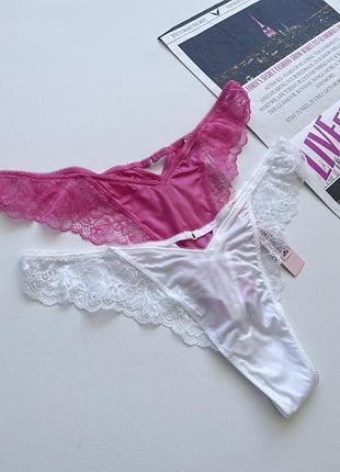 Трусики кружевные виктория секрет трусы victoria's secret набор