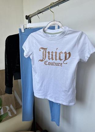 Детская котоновая оригинальная футболка juicy couture🌹✨