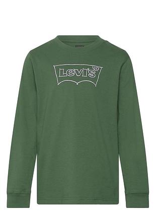 Лонгслів levis для дітей з органічної бавовни з логотипом зелений (184 pvu green (128 (8a))