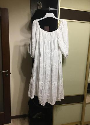 Платье 👗 женское белое длинное стильное легкое zara
