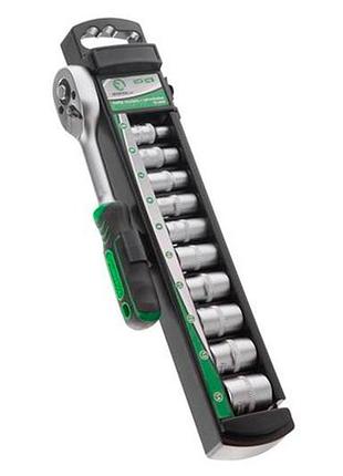 Набор головок шестигранных с трещоткой 1/4" intertool 10 шт. (5-14 мм) (et-6008)