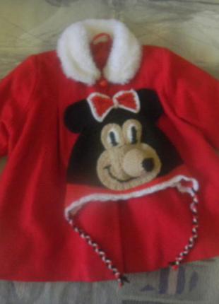 Кашемировое пальто 1-2.5 года новое состояние