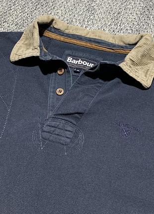 Сорочка поло barbour m - l темно синя