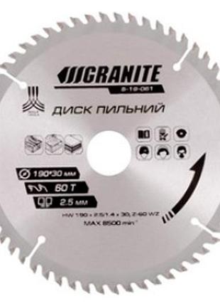 Диск пильний granite 190 x 60t x 30 мм (5-19-061)