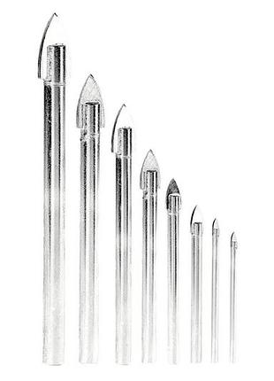 Набор сверл по стеклу и керамике granite 4 x 5 x 6 x 8 x 10 x 12 мм (8 шт.) (2-01-008)