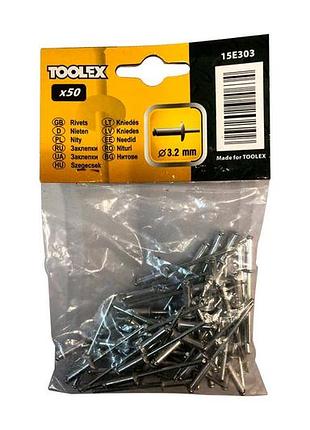 Заклепка toolex 3.2 x 12мм (50шт) (15e303)