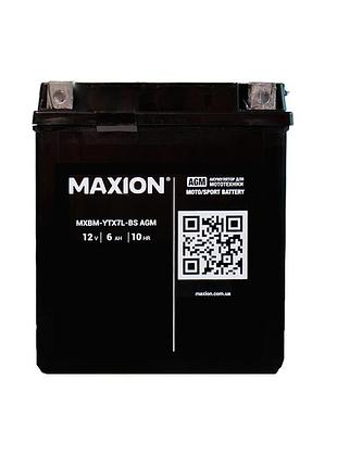 Гелиевый мото аккумулятор 12v 7ah maxion ytx7l-bs agm (113х70х130) мотоаккумулятор для скутера мопеда 113x70x130 мм
