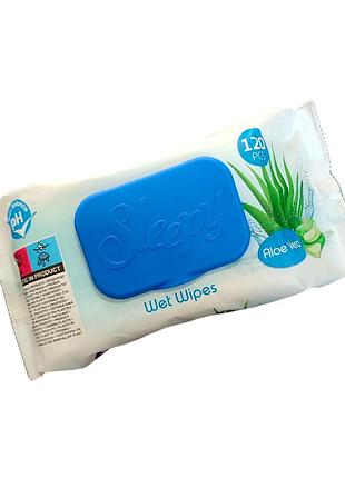 Салфетки влажные sleepy aloe vera 120 шт.