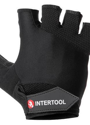 Рукавичка intertool шкіряна гелеві вставки без пальців 10" (sp-0147) 2