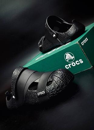 Crocs echo clog premium black чоловічі літні чорні крокс