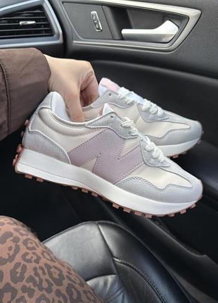 Кроссовки new balance 327 grey pink
