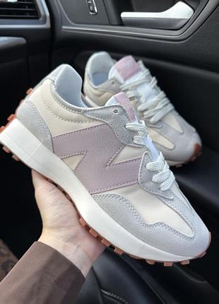Кроссовки new balance 327 grey pink