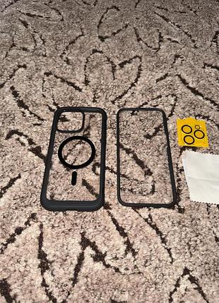 Комплект захисний чохол magsafe для iphone 16 pro max з захистом камер