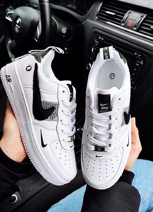 Мужские кроссовки nike air force 1 utility white/black