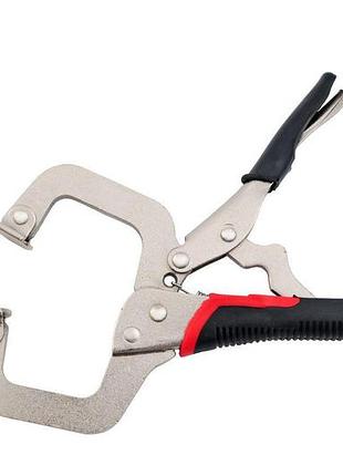 Клещи зажимные intertool 150 мм c-образные (ut-5205)