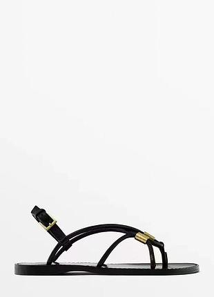 Босоножки сандалии женские кожаные massimo dutti