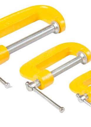 Набор струбцин g-тип mastertool 25 x 45 x 70 мм (3 шт.) (07-0300)