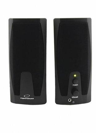 Акустические колонки esperanza speakers ep110 black 6в/usb/mini jack 3.5mm