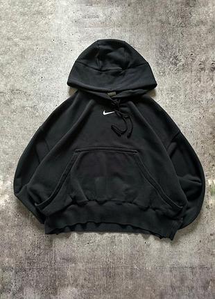 Худі жіноче оверсайз широке цетр лого nike xs s m l чорне