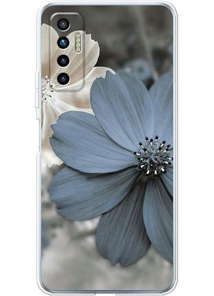 Чохол силіконовий з картинкою на tecno camon 17p (квітка гербера)