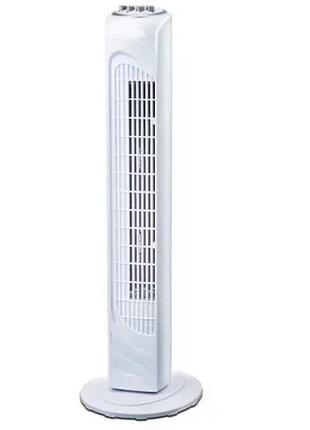Напольный колонный вентилятор domotec ms-1627 white tower fan с таймером и поворотом • башенный вентилятор 45 вт на 3 скорости