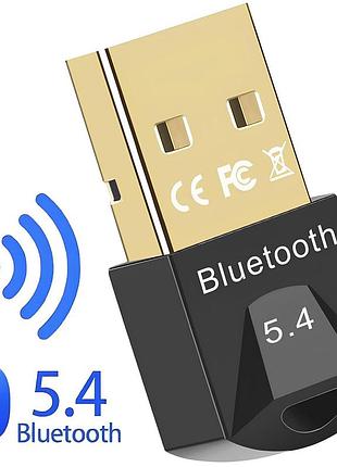 Bluetooth адаптер usb bt 5.4 для комп'ютера, ноутбука, навушників, клавіатури, мишки, колонки та іншого. до 20м