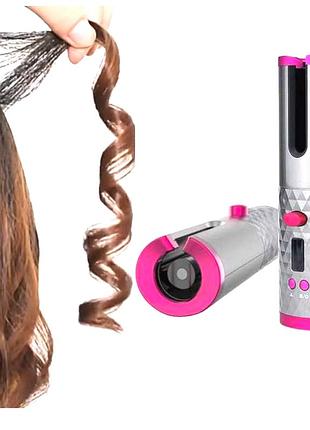 Автоматическая плойка – стайлер ramindong hair curler wm-002 для завивки укладки волос в локоны, керамическая с usb зарядкой
