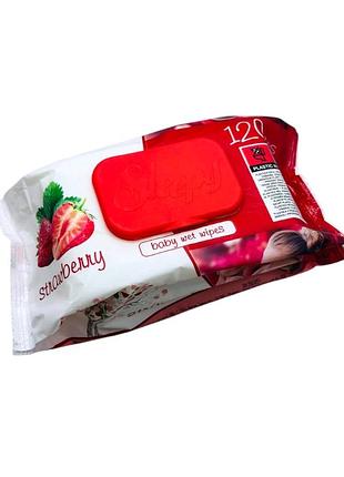 Салфетки влажные sleepy strawberry 120 шт