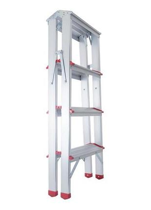 Стремянка двухсторонняя intertool 880 мм x 4 ступени (lt-1104)