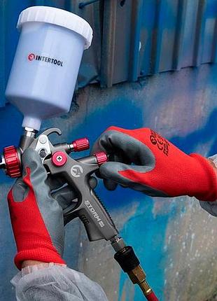 Перчатки intertool с нитриловым покрытием 10" (красно-серая) (sp-0124) (12 шт.) 2