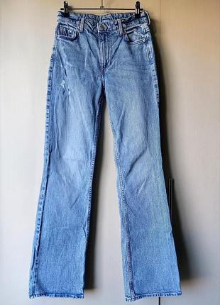 Жіночі джинси кльош буткат h&m &denim висока посадка розмір 34 xs
