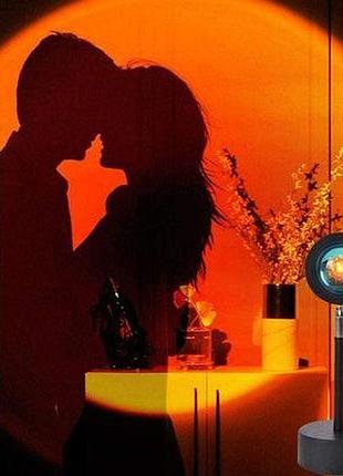 Лампа с проекцией красного заката red sunset lamp проекционный светильник usb с эффектом заката