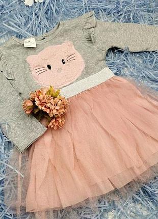 Платтячко сірий верх kitten 4663, розмір 74