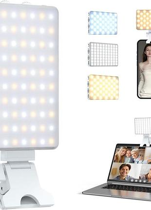 Shgumite cl-v12a - светодиодный селфи-фонарь зажимом, аккумуляторный, 80 led, 3 режимами освещения, 2500-9000к