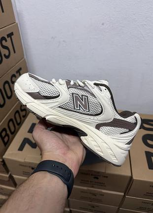 Женские кроссовки new balance 530 cream white brown