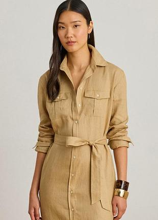 Нова лляна сукня-сорочка бренду ralph lauren, розмір m-l