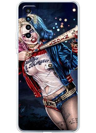 Чехол силиконовый с картинкой на tecno camon 17p (харли квинн, harley quinn)