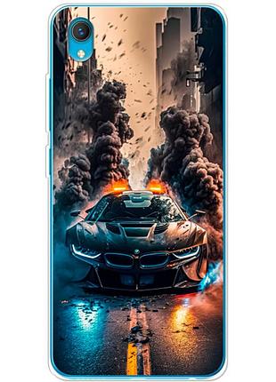 Чохол силіконовий з картинкою на vivo y1s (машина bmw i8)