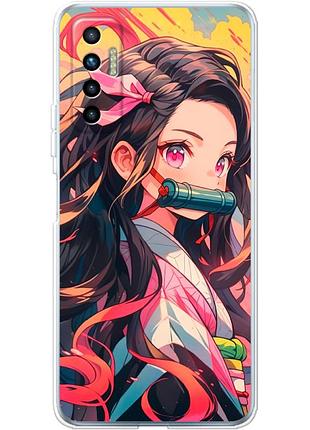 Чохол силіконовий з картинкою на tecno camon 17p (аніме, anime)