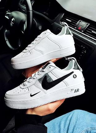 Мужские кроссовки nike air force 1 utility white/black